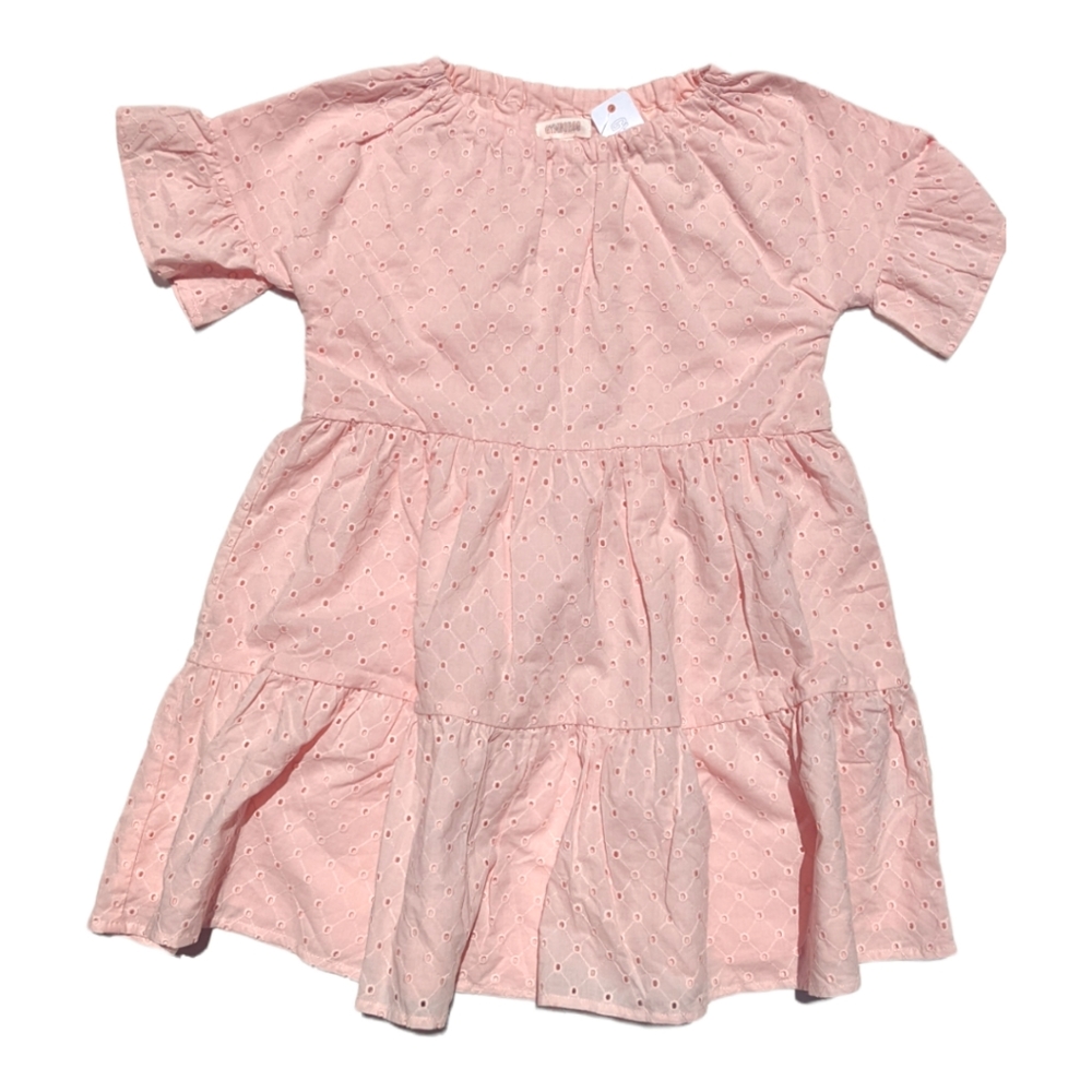 Gymboree Girls S 5-6 Pink Eyelet Dress